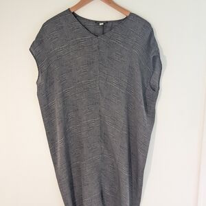 Eileen Fisher Black and White Patterned Dress